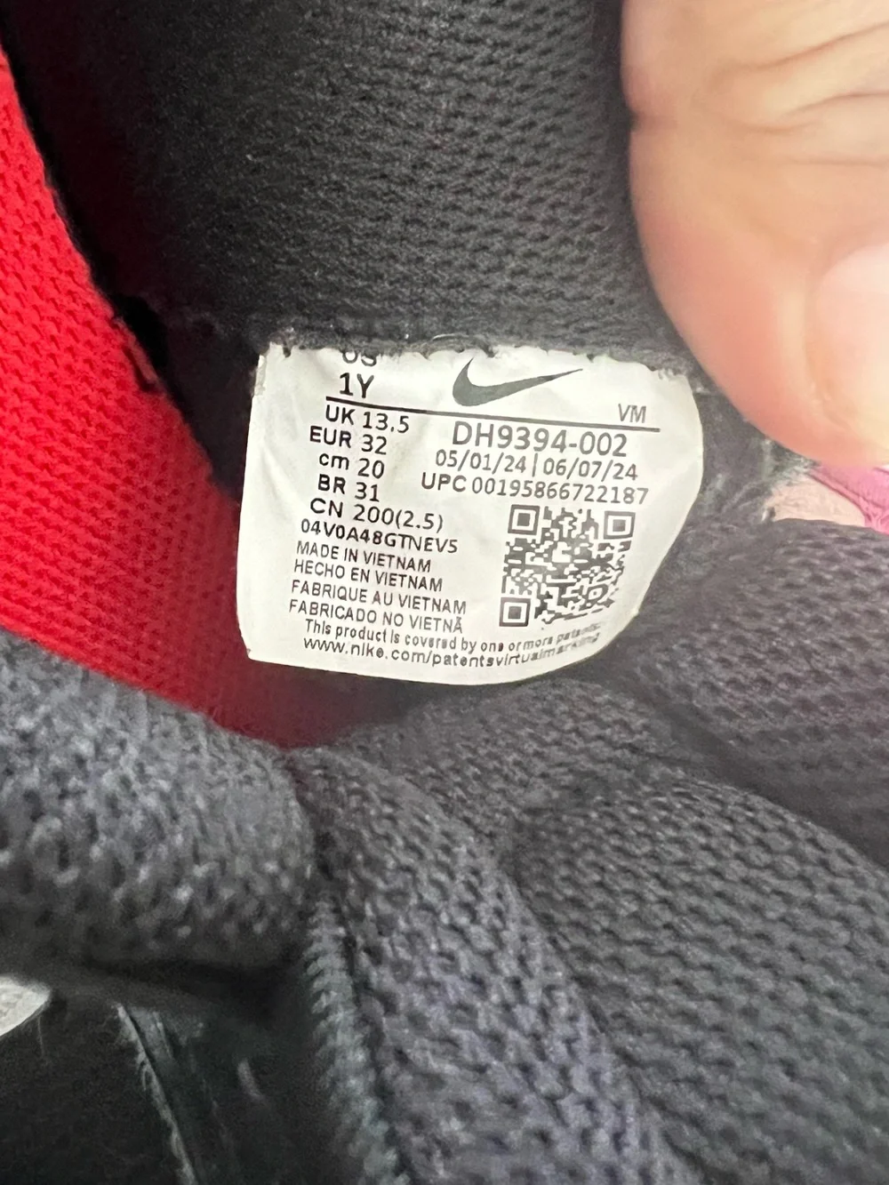 Nike Kids Black and White Athletic Sneakers